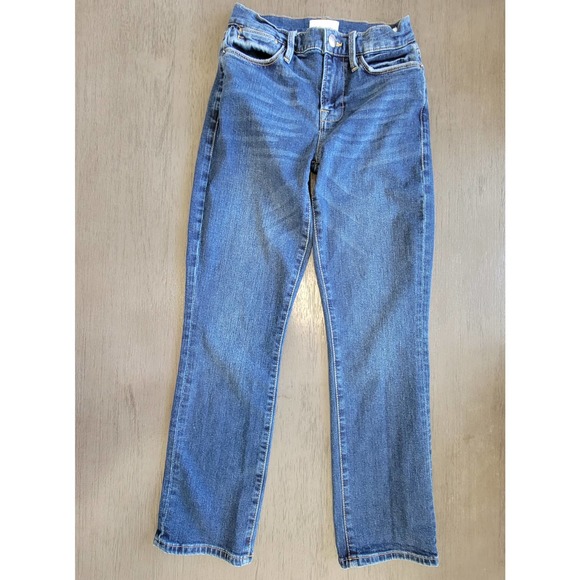 FRAME Le High Straight Denim Jeans in Color Rosaline Size‎ 24 - Picture 1 of 9